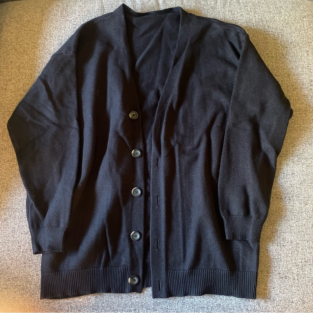 Black Cardigan Sweater